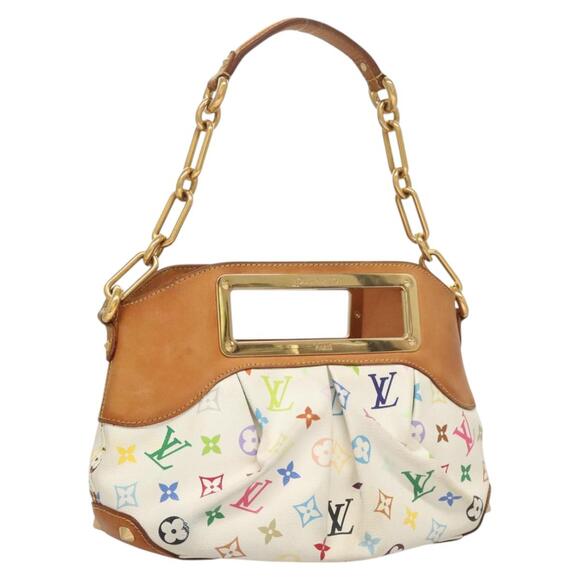 LOUIS VUITTON Monogram Multicolor Judy PM Shoulder Bag White M40257 - Picture 1 of 16